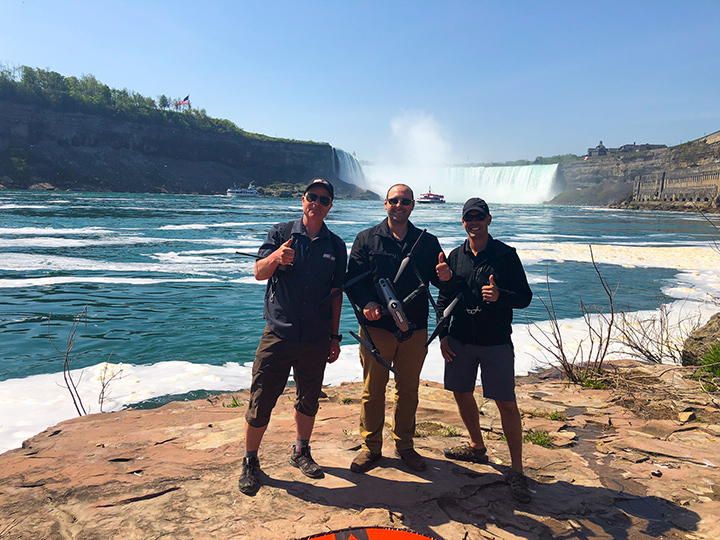 drone boy team, niagara falls drone team, drone niagara falls, niagara falls drone video