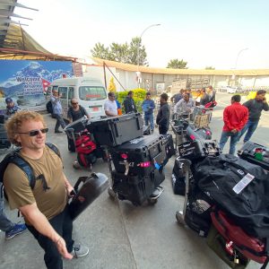 drone team arrives at kathmandu airport