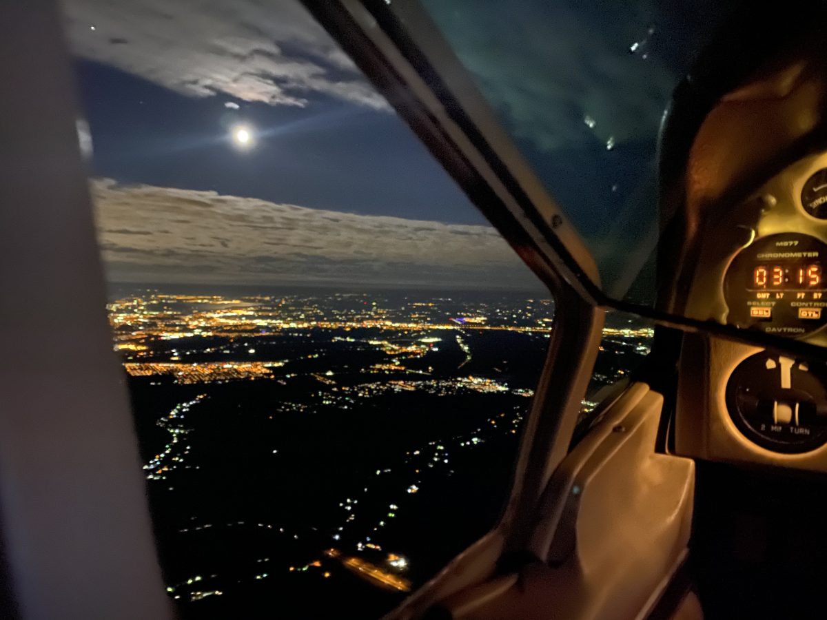 flight back over Montreal