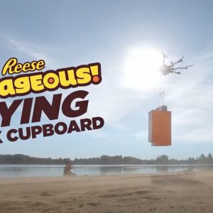 drone delivery experiential marketing stunt for reese