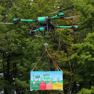 gogo squeeze drone delivery experiential marketing stunt