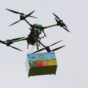 gogo squeeze drone delivery experiential marketing stunt
