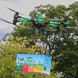 gogo squeeze drone delivery experiential marketing stunt